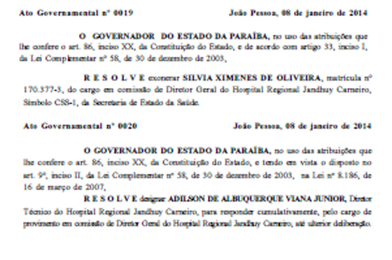 Demissão de diretor de hospital de patos