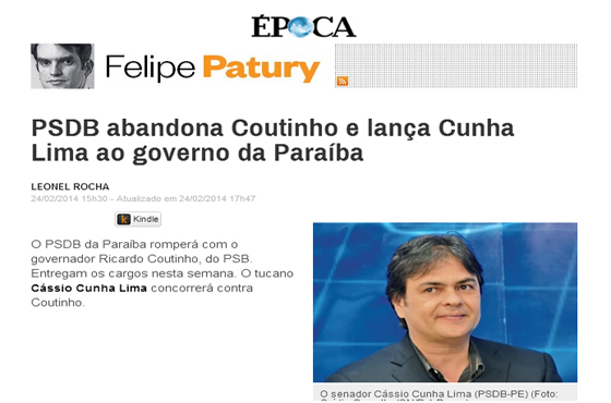 Felipe Patury Veja Cássio rompe com RC