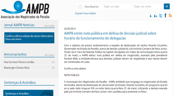 AMPB nota contra RC