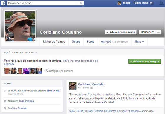 Coriolando no face