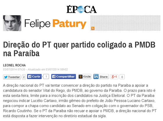 Felipe Patury intervenção no PT