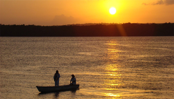 Praia do Jacaré por do sol