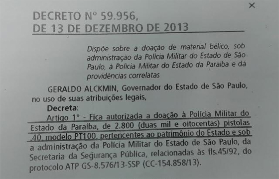 Decreto das pistolas