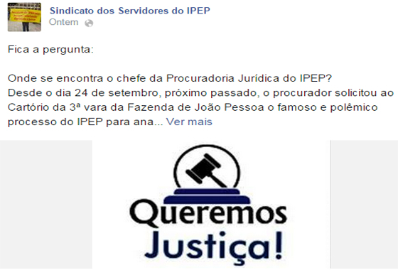 Ipep nota de sindicato