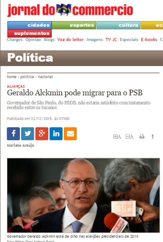 JC Alckimin pode se filiar ao PSB