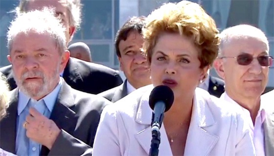 Dilma e Lula após afastamento 12mai2016