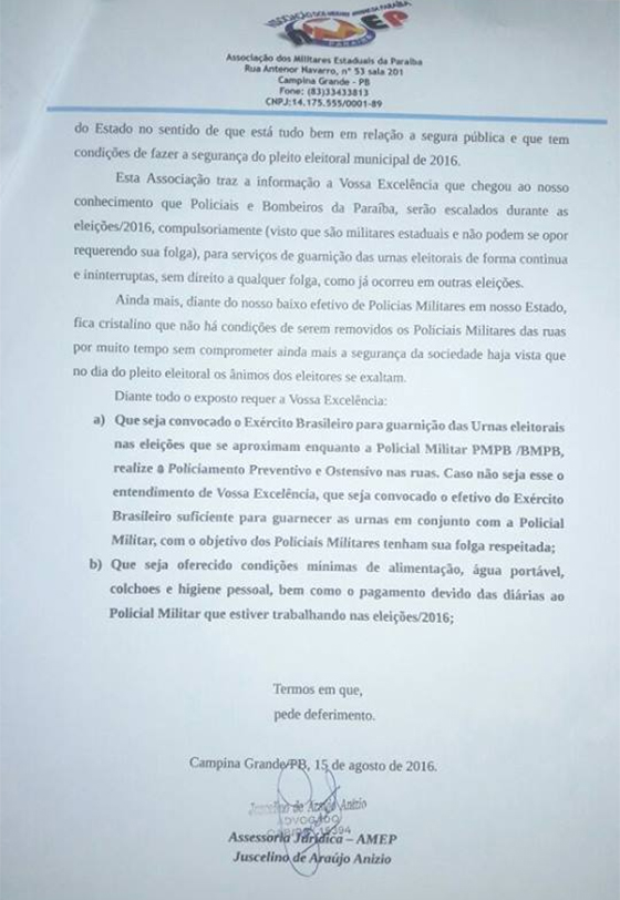 Amep oficio pedindo reforço 24ago2016