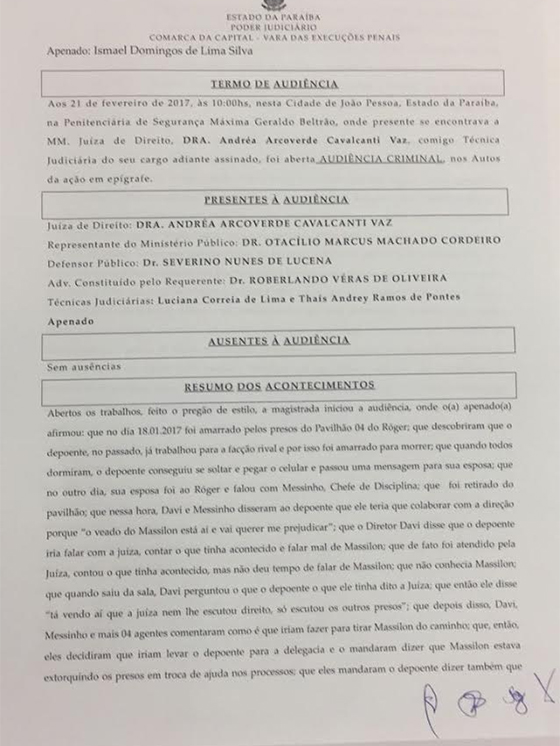 Denuncia de tortura em presídios 01 23fev2017