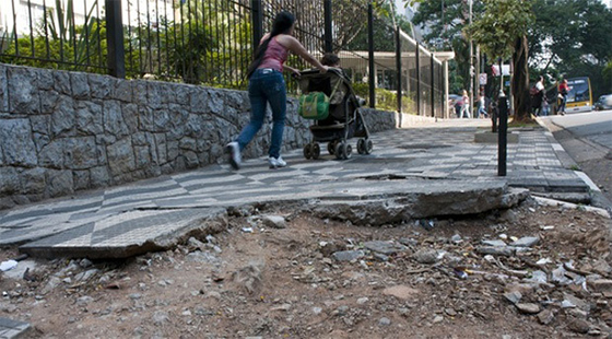 Calçadas perigosas