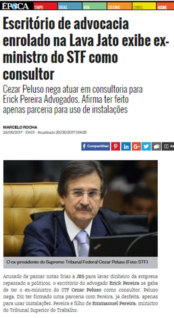 Caso Erick Advogados revista Época