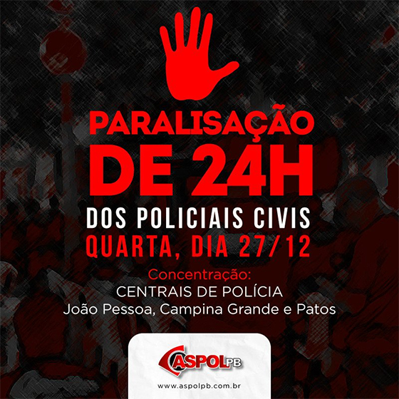 Policiais Civis paralização 27dez