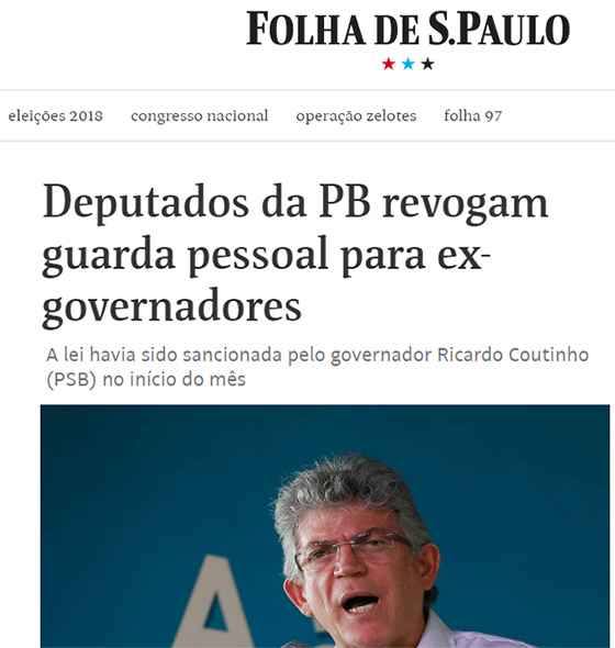 Guarda pessoal Folha registra recuo de RC