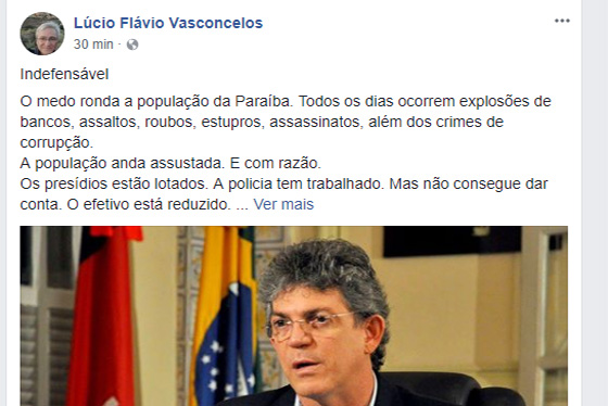 Lúcio Flávio detona guarda municipal no face